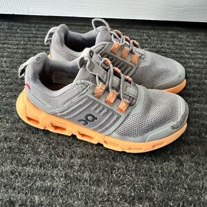 On Running Kids' Gray and Orange Athletic Sneakers